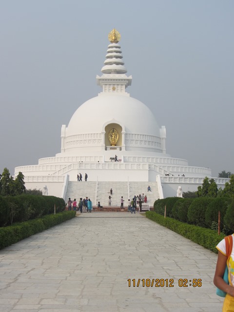 World Peace Pagoda Lumbini Nepal 11-10-2012